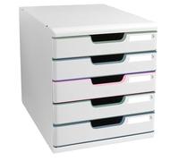 Exacompta - Ref. 301303D - Modulo A4 Autentik - Módulo de clasificación de 5 cajones cerrados para documentos A4+ - Dimensiones exteriores: Prof. 35 x 28,8 x 32 cm de ancho