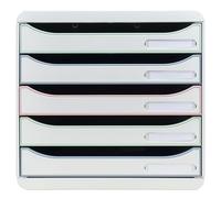 Exacompta - Ref. 309303D BIG BOX PLUS Autentik - Caja de 5 cajones para documento A4+ - Dimensiones exteriores: Prof. 34,7 x 27,8 x 27,1 cm de ancho