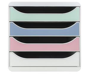 Exacompta - Ref. 310303D BIG BOX Autentik - Caja de 4 cajones para documento A4 + - Dimensiones exteriores: Prof. 34,7 x 27,8 x 26,7 cm de ancho