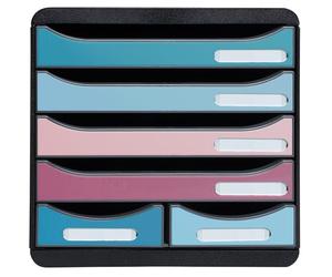 Exacompta - Ref. 312606D - 1 módulo de clasificación Big Box Maxi 6 cajones Skandi - colores surtidos