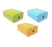 Exacompta - Ref. 315909D - Caja de cartón de 3 módulos de clasificación Tiny Box 1 cajón Pop N'Co superponible - Dimensiones exteriores: 19 x ancho 26,5 x 10 cm - Surtido