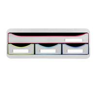 EXACOMPTA - Ref. 319913D - Toolbox Mini Caja Individual con 4 cajones para Guardar Utensilios pequeños - Dimensiones Exteriores: Profundidad 27 x Ancho 35,5 x 13,5 cm - Blanco/arlequín