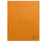 EXACOMPTA - Ref. 32124E - Paquete de 10 protectores de cuaderno de 17 x 22 cm en tarjeta brillante auténtica con campo de inscripción, ideal para la escuela, colegio, universidades, color naranja
