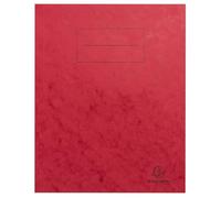 Exacompta - Ref. 32125E - Paquete de 10 protectores de cuaderno de 17 x 22 cm en tarjeta brillante auténtica con campo de inscripción, ideal para la escuela, colegio, universidades, color rojo