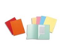 Exacompta - Ref. 332002E - Caja de 5 paquetes de 50 camisas rígidas con 2 solapas SUPER 210 g/m² - colores pastel - camisas certificadas PEFC™ - dim 24 x 32 cm para documentos A4 - burbuja