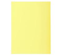 Exacompta - Ref. 332005E - Caja de 5 paquetes de 50 camisas rígidas con 2 solapas SUPER 210 g/m² - colores pastel - camisas certificadas PEFC™ - dim 24 x 32 cm para tamaño A4 - color canario