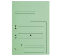 Exacompta - Ref. 334004E - Caja de 5 paquetes de 25 camisas rígidas impresas con 2 solapas SUPER 210 g/m² - Colores pastel - Certificado PEFC™ - Dim 24 x 32 cm para tamaño A4 - color verde claro