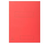 Exacompta - Ref. 335008E - Caja de 5 paquetes de 50 camisas rígidas impresas con 2 solapas SUPER 210 g/m² - colores pastel - camisas certificadas PEFC™ - dim 24 x 32 cm para tamaño A4 - rojo