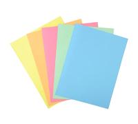 Exacompta - Ref. 339000E - Caja de 5 paquetes de 50 camisas rígidas con 1 solapa SUPER 210 g/m² - colores pastel - camisas certificadas PEFC™ - dim 24 x 32 cm para tamaño A4-5 colores surtidos