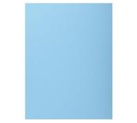Exacompta - Ref. 339006E - Caja de 5 paquetes de 50 camisas rígidas con 1 solapa SUPER 210 g/m² - colores pastel - camisas certificadas PEFC™ - dime 24 x 32 cm para tamaño A4 - color azul claro