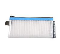 Exacompta - Ref 34110E - Bolsillos de malla transparente con cremallera, 80 x 180 mm de tamaño, malla de nailon de 0,3 mm, adecuados para guardar documentos y accesorios