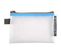 Exacompta - Ref. 34120E - 1 bolsa con cremallera ZIP, de polietileno suave para guardar suministros y accesorios de belleza, tamaño A6, 5 colores aleatorios