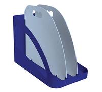 Exacompta - Ref. 3500383D - FLEX BOX - Accesorio de almacenamiento flexible con asa - 3 compartimentos para guardar objetos de oficina: PC, archivador, tarro de lápiz - Azul marino/azul claro