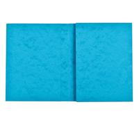 Exacompta - Ref. 35122E - Paquete de 10 protectores de cuaderno de 24 x 32 cm en tarjeta brillante auténtica, con campo de inscripción, ideal para la escuela, colegio, universidades, color turquesa