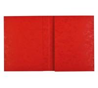 Exacompta - Ref. 35125E - Paquete de 10 protectores de cuaderno de 24 x 32 cm con tarjeta brillante auténtica con campo de inscripción, ideal para la escuela, colegio, universidades, color rojo