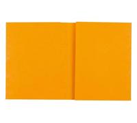 Exacompta - Ref. 35129E - Paquete de 10 protectores de cuaderno de 24 x 32 cm con tarjeta brillante auténtica, con campo de inscripción, ideal para la escuela, colegio, universidades, color amarillo