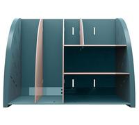 Exacompta - Ref. 394606D - 1 organizador de escritorio, organizador Skandi, accesorio de escritorio multifuncional 6 compartimentos A4, A5, A6 vertical/acostado - Prof 36 x 29,5 x 6 cm, azul