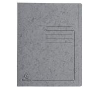 Exacompta - Ref. 39989E - Cartón de 25 camisas impresas Iderama en tarjeta brillante de 355 g/m², camisa certificada FSC®, tamaño 24 x 32 cm para documentos A4, color gris