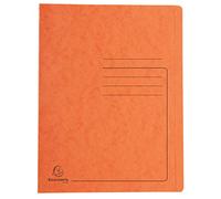 Exacompta - Ref. 39994E Iderama - Cartón de 25 camisas impresas con listones de 355 g/m², con certificado FSC®, tamaño 24 x 32 cm para documentos A4, color naranja