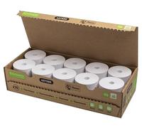 Exacompta - Ref 40768E - Caja de 10 bobinas térmicas para recibos - Ancho 80 mm x diámetro 72 mm, 1 capa térmica 48 g/m² sin fenol, cero residuos de plástico - Medidor +/-2 m: 76 m