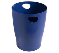 Exacompta - Ref. 45303D - Juego de 8 cestas de papel ECOBIN BeeBlue con asas - Volumen 15 litros - Dimensiones 26,3 x 26,3 x 33,5 cm - Para oficina o hogar - Color azul marino