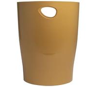 Exacompta - Ref. 45329D - 1 cesta de papel con asas ECOBIN Neo Deco - Volumen 15 litros - Dimensiones 26,3 x 26,3 x 33,5 cm - Para oficina o casa - Color oro cobre