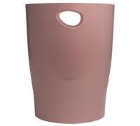Exacompta - Ref 45338D - Papelera con asas ECOBIN Skandi - Gran capacidad de 15 litros - Dimensiones 26,5 x 26,5 x 33,5 cm - Para oficina o hogar - Rosa antiguo