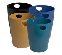 Exacompta - Ref. 453505D - Cartón de 8 cestas de papel con asas ECOBIN NeoDeco - Gran capacidad 15 litros - Dimensiones 26,3 x 26,3 x 33,5 cm - para oficina o casa - Surtidos