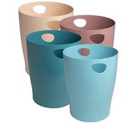 Exacompta - Ref. 453606D - Cartón de 8 cestas de papel con asas ECOBIN Skandi - Gran capacidad 15 litros - Dimensiones 26,3 x 26,3 x 33,5 cm - para oficina o casa - Surtidos