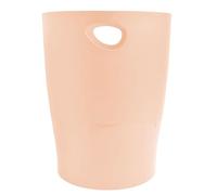 EXACOMPTA - Ref. 45361D - Cartón de 8 cestas de papel con asas ECOBIN Aquarel - Gran capacidad 15 litros - Dimensiones 26,3 x 26,3 x 33,5 cm - para oficina o hogar - Coral