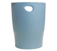 Exacompta - Ref. 45370D - Cartón de 8 cestas de papel con asas ECOBIN Autentik - Gran capacidad 15 litros - Dimensiones 26,3 x 26,3 x 33,5 cm - para oficina o hogar - Azul gris