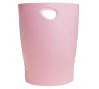 Exacompta - Ref. 45371D - Cesta de papel con asas ECOBIN Autentik - Gran capacidad 15 litros - Dimensiones 26,3 x 26,3 x 33,5 cm - para oficina o hogar - Rose Candy