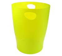 Exacompta - Ref 45381D - Cubo de basura Ecobin - 263 x 263 x 335 mm de tamaño, gran capacidad de residuos de 15 litros, interior fácil de limpiar - Verde anís translúcido