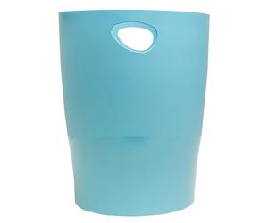 Exacompta - Ref. 45391D - Cartón de 8 cestas de papel con asas ECOBIN Pop N'Co - Gran capacidad 15 litros - Dimensiones 26,3 x 26,3 x 33,5 cm - para oficina o hogar - Cian