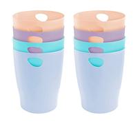 Exacompta - Ref. 45396D - Juego de 8 papeleras con asas ECOBIN - Gran capacidad - 15 litros - Dimensiones 26,3 x 26,3 x 33,5 cm - Colores surtidos