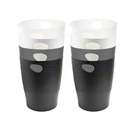 Exacompta - Ref 45398D - Papelera Office Ecobin - 263 x 263 x 335 mm de tamaño, capacidad de 15 l, asas integradas, colores monocromáticos (paquete de 8)