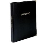 Exacompta - Ref. 4615E - 1 carpeta legal negra DECISIONES - Esquinas doradas, 4 anillos, cubierta de plástico - Dimensiones 32 x 26 cm - Incluye recarga de 100 hojas en blanco numeradas