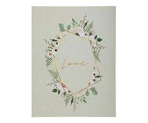 Exacompta - Ref. 4718E - Libro de visitas 1 Country - Formato vertical 27 x 22 cm - Borde dorado con título Amor en letras doradas - 100 páginas en blanco liso - Visualización de campo