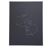 Exacompta - Ref. 47688E - 1 Libro de visitas 100 páginas borde plateado Arte - Negro