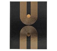 EXACOMPTA - Ref. 47848E - 1 Libro de visitas GRAPHIK - Gran Formato Vertical 27 x 22 cm - Cubierta de Papel revestida - Rebanada Dorada - 100 páginas Blancas Lisas - Negro