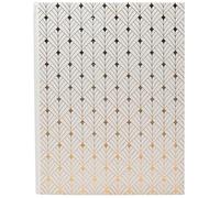 Exacompta - Ref. 47987E - 1 libro de visitas NeoDeco - Libro de invitados para boda, cumpleaños, gran formato vertical 27 x 22 cm, cobertura de efecto brillante, rebanada dorada, 100 páginas blancas