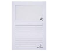 Exacompta - Ref. 50270E - Cartón de 16 paquetes de 25 camisas con ventana Forever® 120 g/m², colores vivos, camisas 100% recicladas y certificadas ángel azul, dim 22 x 31 cm para tamaño A4, color