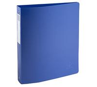 Exacompta - Ref. 51142E - 1 Carpeta semirrígida Bee Blue - 4 anillas redondas, diámetro 30 mm - lomo 40 mm - dimensiones exteriores 32 x 26,8 cm - Formato de archivo maxi A4 - color azul marino