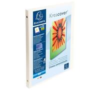 Exacompta - Ref. 51189E - Cartón de 20 archivadores flexibles opaco personalizable 1 bolsillo - 4 anillos redondos de 15 mm - Dimensiones exteriores: 32 x 25 cm - Tamaño A4 - Blanco