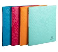 Exacompta - Ref. 51210E - Cartón de 20 archivadores flexibles de maïa - 4 anillos redondos de 15 mm - Espalda 20 mm - Dimensiones exteriores: 32 x 25 cm - Tamaño A4 - Surtido