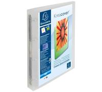 Exacompta - ref. 51568E - 1 carpeta rígida de polipropileno personalizable con 1 bolsillo - 4 anillas redondas, diámetro 30 mm - Dimensiones externas: 32 x 26,8 cm - Formato de archivo A4 Maxi -