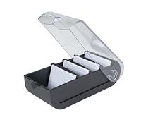 Exacompta - Ref. 5331423D BUNNYBOX A8 - Caja de aprendizaje (19,5 x 10 x 6,2 cm), color Office negro/cristal - capacidad hasta 600 tarjetas en formato A8