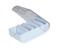 Exacompta - Ref.5336223D - 1 Learning box BUNNYBOX A8 - Dimensiones: 19,5 x 10 x 6,2 cm - Color azul pastel/cristal - Capacidad hasta 650 tarjetas en formato A8