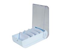 Exacompta - Ref. 5336223D - Caja de cartón de 8 unidades de aprendizaje BUNNYBOX A8 Aquarel - Dimensiones: 19,5 x 10 x 6,2 cm - color azul pastel/cristal - capacidad hasta 650 tarjetas en formato A8