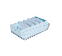 Exacompta - Ref. 5346223D - Caja de cartón de 8 unidades de aprendizaje BUNNYBOX A7 Aquarel - Dimensiones 25 x 13,2 x 8,5 cm - Color azul pastel/cristal - Capacidad hasta 900 tarjetas en formato A7